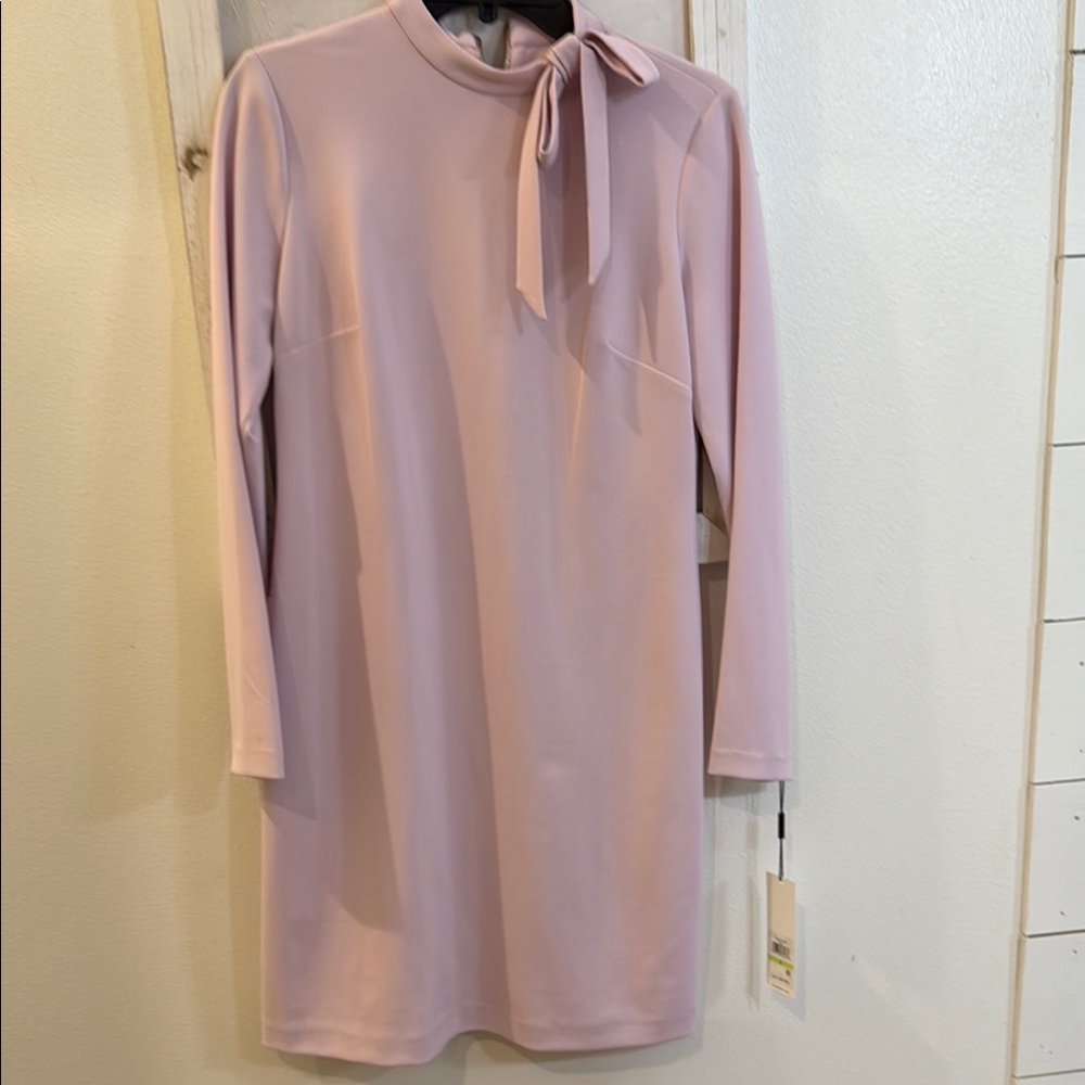 Calvin Klein Pink Long Sleeve Sheath Dress